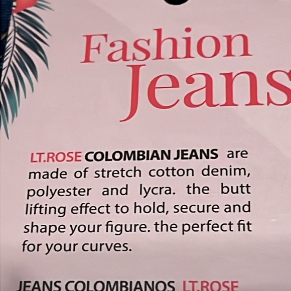 LT. ROSE Colombian push up jeans Size 5 NWT - Picture 10 of 13